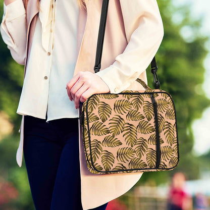 Yellow Monstera Leaves Pattern Print Shoulder Strap Bible Bag