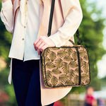 Yellow Monstera Leaves Pattern Print Shoulder Strap Bible Bag