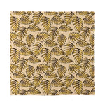 Yellow Monstera Leaves Pattern Print Silk Bandana