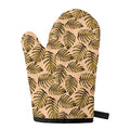 Yellow Monstera Leaves Pattern Print Single Oven Mitt