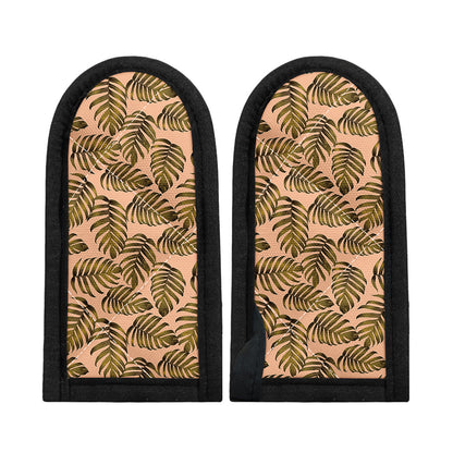 Yellow Monstera Leaves Pattern Print Skillet Handle Cover