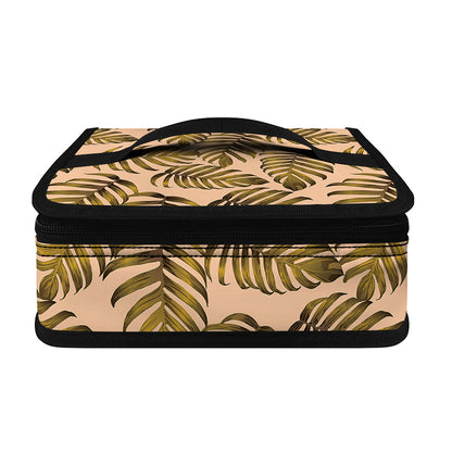 Yellow Monstera Leaves Pattern Print Small Lunch Bag