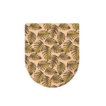 Yellow Monstera Leaves Pattern Print Toilet Lid Cover