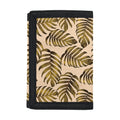 Yellow Monstera Leaves Pattern Print Trifold Wallet