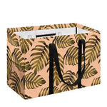 Yellow Monstera Leaves Pattern Print Utility Tote Bag