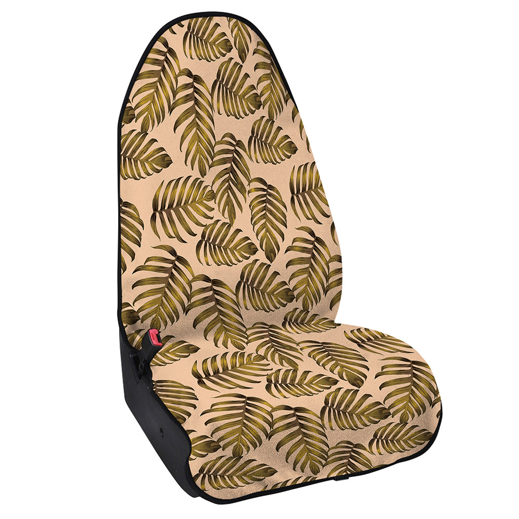 Yellow Monstera Leaves Pattern Print Waterproof Car Seat Cover