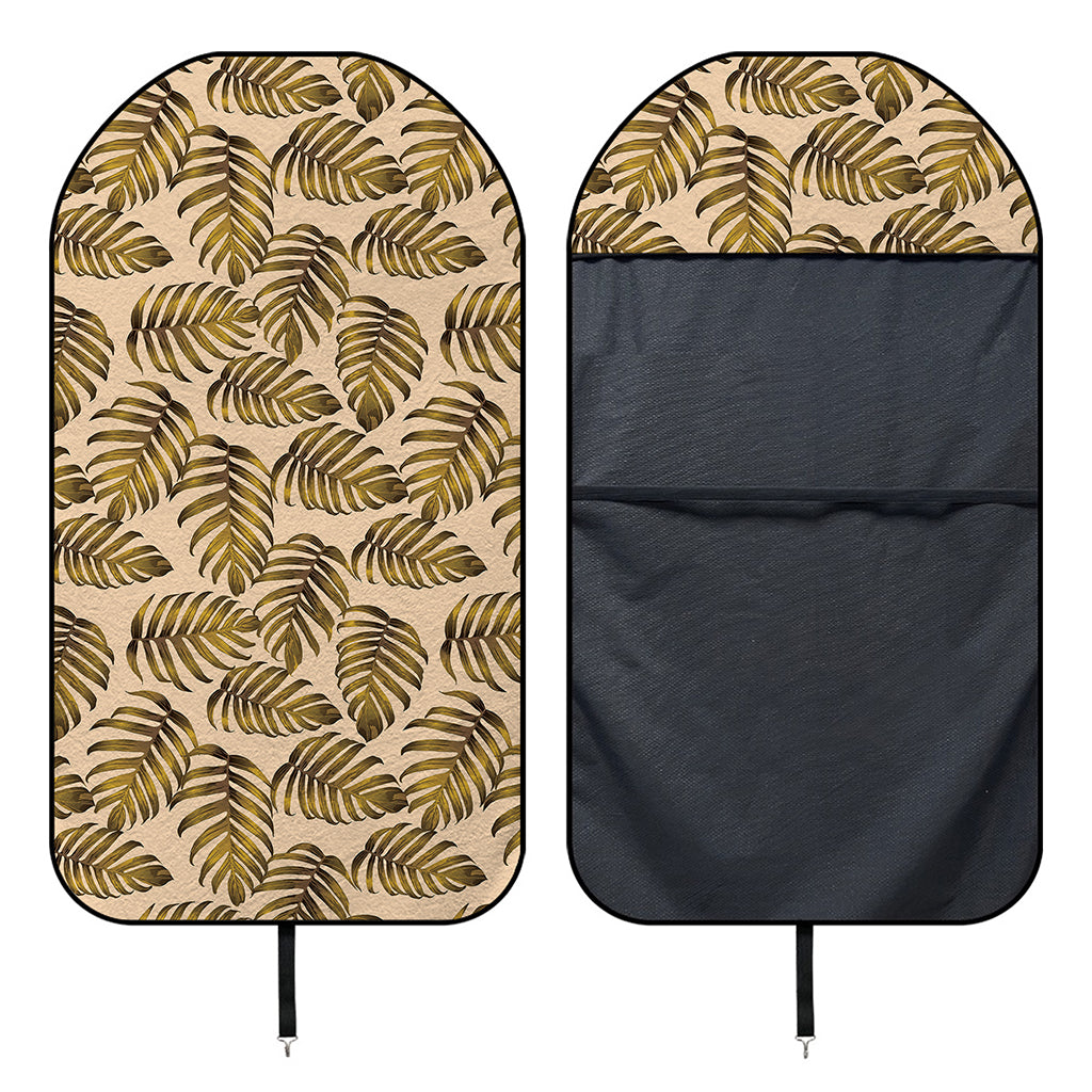 Yellow Monstera Leaves Pattern Print Waterproof Car Seat Cover