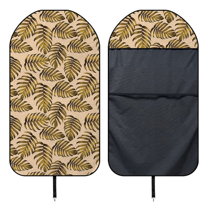 Yellow Monstera Leaves Pattern Print Waterproof Car Seat Cover