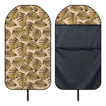 Yellow Monstera Leaves Pattern Print Waterproof Car Seat Cover