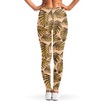 Yellow Monstera Leaves Pattern Print Women's Leggings
