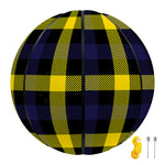 Yellow Navy And Black Plaid Print Basketball