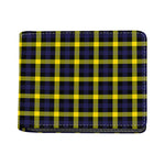 Yellow Navy And Black Plaid Print Bifold Wallet