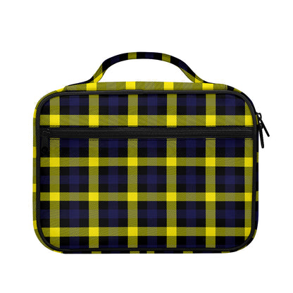 Yellow Navy And Black Plaid Print Briefcase Bible Bag