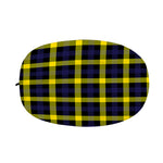 Yellow Navy And Black Plaid Print Car Side Mirror Covers