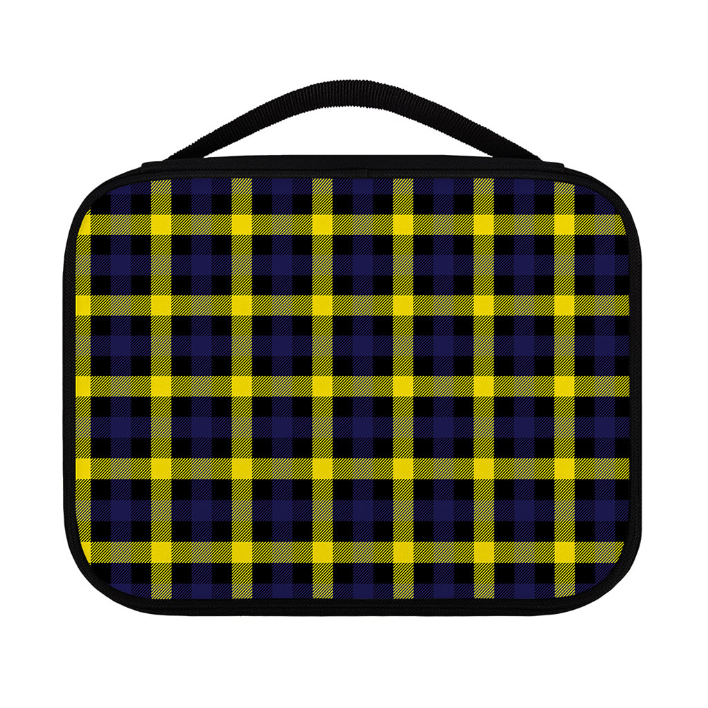 Yellow Navy And Black Plaid Print Classic Bible Case