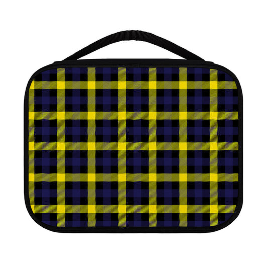 Yellow Navy And Black Plaid Print Classic Bible Case