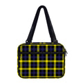 Yellow Navy And Black Plaid Print Double Strap Bible Bag