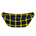 Yellow Navy And Black Plaid Print Fanny Pack