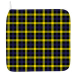Yellow Navy And Black Plaid Print Hand Towel