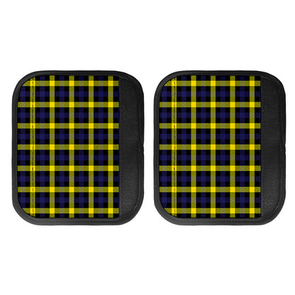Yellow Navy And Black Plaid Print Handle Covers
