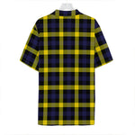 Yellow Navy And Black Plaid Print Hawaiian Shirt