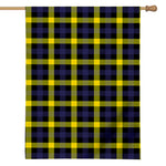 Yellow Navy And Black Plaid Print House Flag
