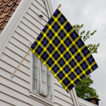 Yellow Navy And Black Plaid Print House Flag
