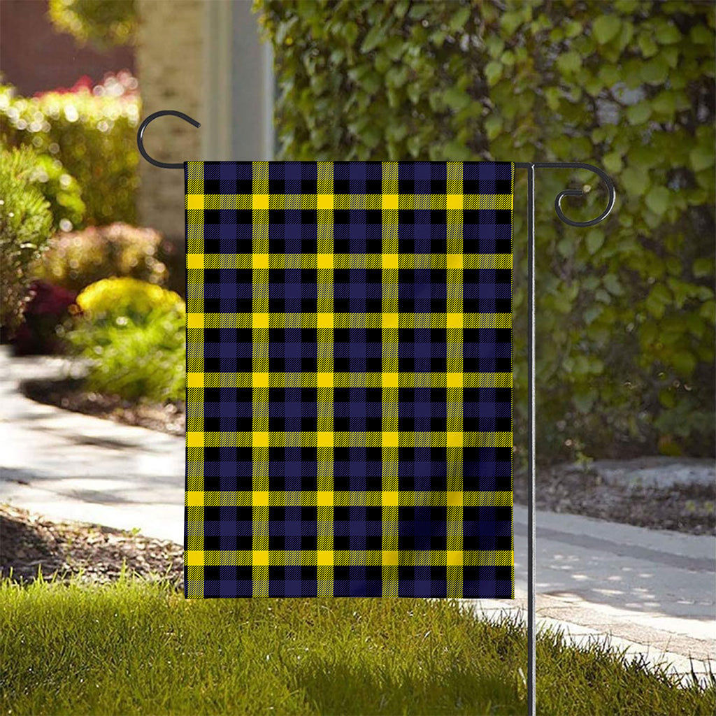 Yellow Navy And Black Plaid Print House Flag