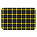 Yellow Navy And Black Plaid Print Indoor Door Mat