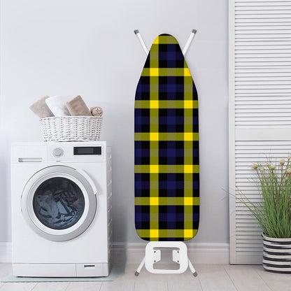 Yellow Navy And Black Plaid Print Ironing Board Cover