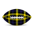 Yellow Navy And Black Plaid Print Rugby Ball