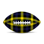 Yellow Navy And Black Plaid Print Rugby Ball