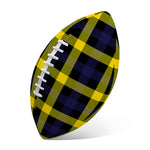 Yellow Navy And Black Plaid Print Rugby Ball