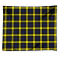 Yellow Navy And Black Plaid Print Tapestry