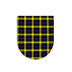 Yellow Navy And Black Plaid Print Toilet Lid Cover