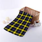 Yellow Navy And Black Plaid Print Towel