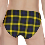 Yellow Navy And Black Plaid Print Women's Panties
