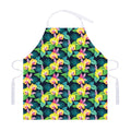 Yellow Orchid Pattern Print Adjustable Apron