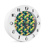 Yellow Orchid Pattern Print Alarm Clock