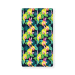 Yellow Orchid Pattern Print Baby Crib Sheet