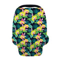 Yellow Orchid Pattern Print Baby Seat Cover