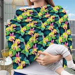 Yellow Orchid Pattern Print Baby Seat Cover