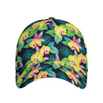 Yellow Orchid Pattern Print Baseball Cap