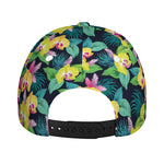 Yellow Orchid Pattern Print Baseball Cap
