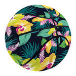 Yellow Orchid Pattern Print Basketball