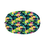 Yellow Orchid Pattern Print Car Side Mirror Covers