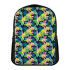 Yellow Orchid Pattern Print Casual Backpack