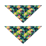 Yellow Orchid Pattern Print Dog Bandana