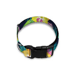 Yellow Orchid Pattern Print Dog Collar