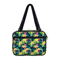 Yellow Orchid Pattern Print Double Strap Bible Bag